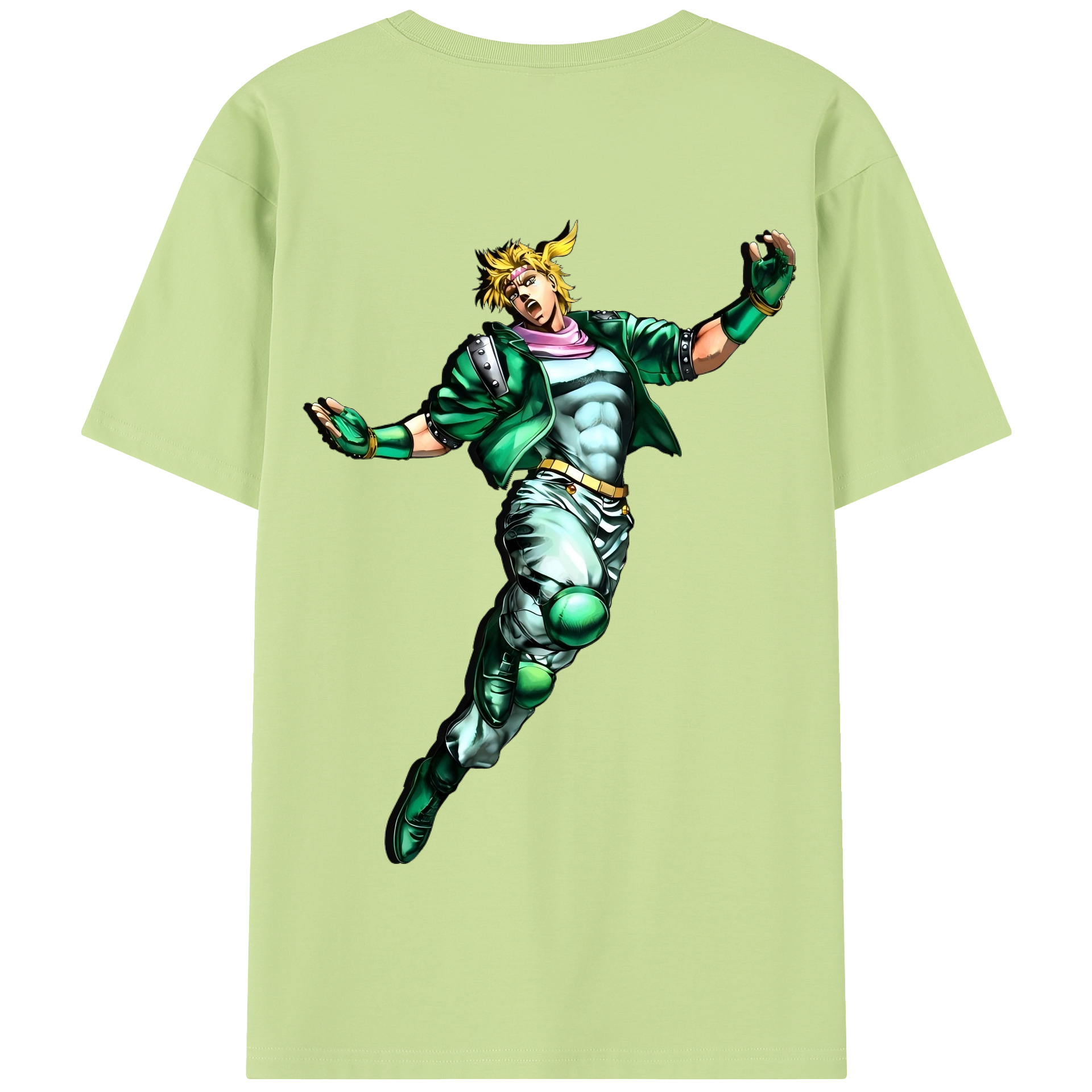 （画像用） ジョジョの奇妙な冒険 ディオ?ブランドー JoJo's Bizarre Adventure Dio Brando 綿100％半袖Tシャツ（背面プリント）